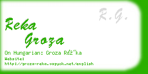 reka groza business card